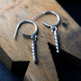 Spiralled Sterling Silver Semi Hoop Earrings, thumbnail 2 of 4