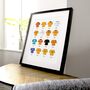 Wolves Classic Retro Football Kits Team Print, thumbnail 2 of 4
