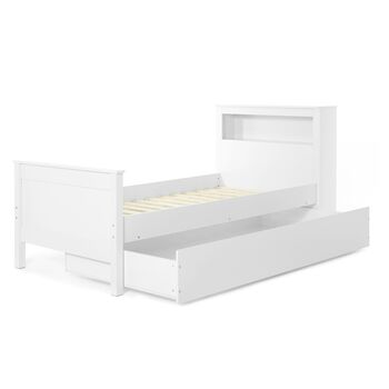 Fraser Single Storage Bookcase Bed With Trundle Drawer, 6 of 6