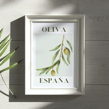 Spanish Olive Art Print Poster, Spain, Fruit, Hand Drawn, 3 of 3