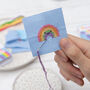 Kawaii Rainbow Mini Cross Stitch Kit, thumbnail 1 of 10