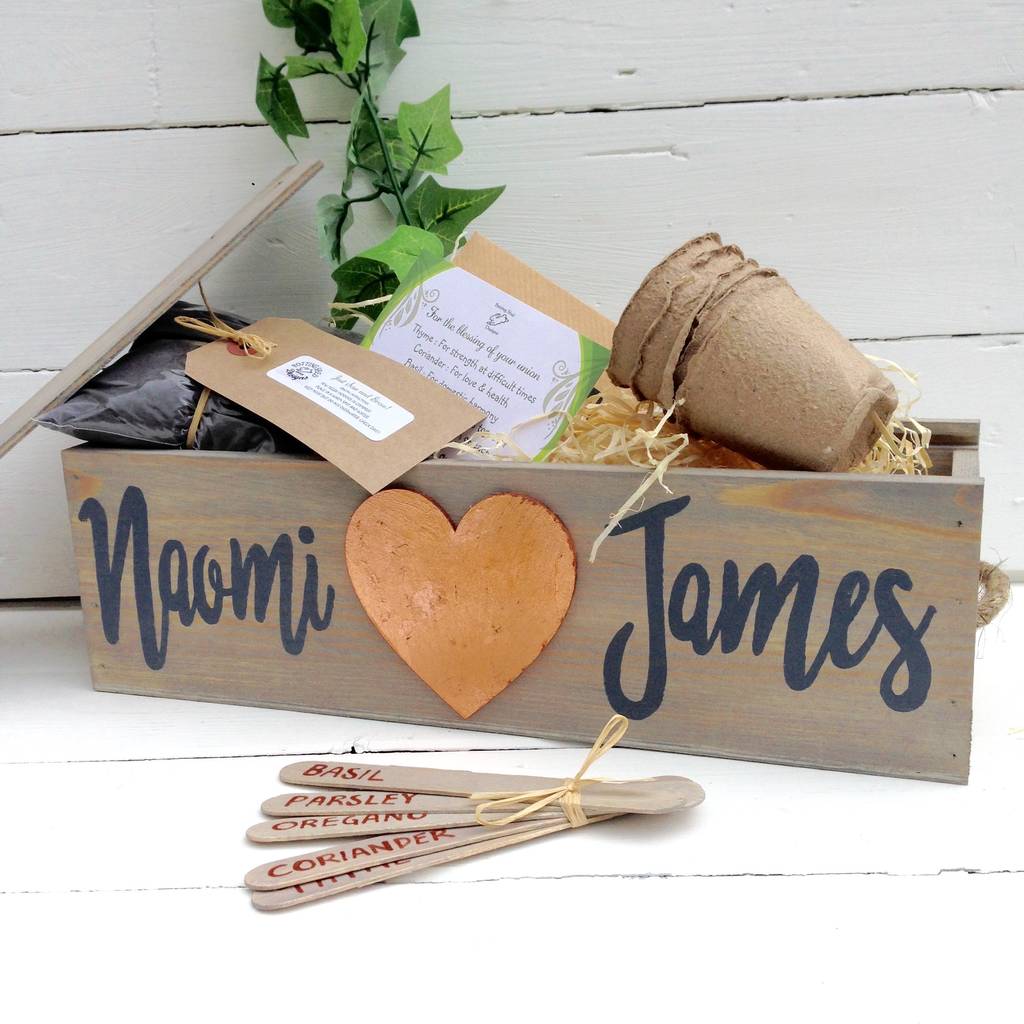 personalised copper wedding anniversary/engagement gift by potting shed ...