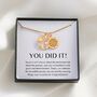 You Did It, Congratulations Travel Necklace Gift, thumbnail 1 of 9