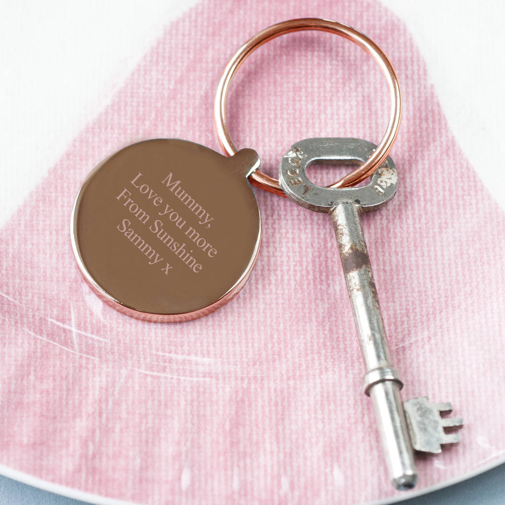 Image of Personalised Rose Keyring
