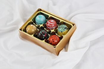 Box Of Six Handmade Luxury Truffles By Saffire Chocolate, 5 of 7