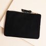 Black Velvet Bee Embroidered Pouch, thumbnail 2 of 4