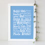 Personalised 50th Birthday Word Art Gift, thumbnail 5 of 6