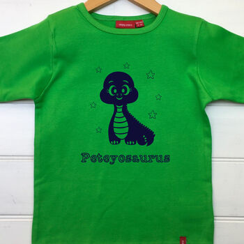 Personalised Child's Cute Dinosaur T Shirt, 2 of 11