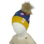 Space Print Unisex Baby Bobble Hat, thumbnail 3 of 3