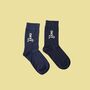 You Are Driving Me Navy Bamboo Socks, thumbnail 2 of 3
