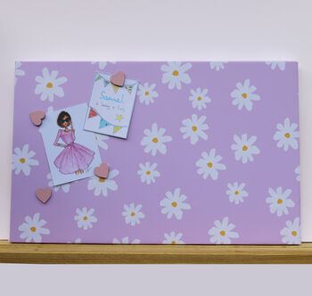 Pink Daisy Canvas Magnetic Noticeboard, 2 of 2