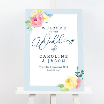 Caroline Navy Floral Wedding Table Plan, 2 of 2