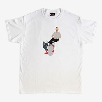 Jordan Henderson With Trophy Liverpool T Shirt By Jack's Posters