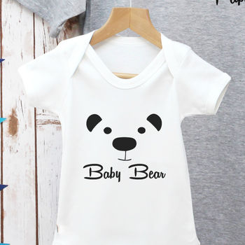 Papa Bear And Baby Bear Matching T Shirt Set, 2 of 7