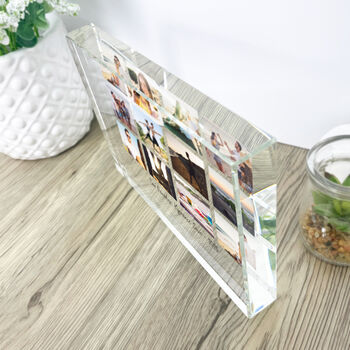 Personalised Freestanding Photo Giant Crystal Block 19.5cm Landscape, 2 of 5