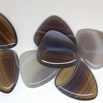 Gray Agate Guitar Pick / Plectrum In A Gift Box, 6 of 7
