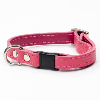 Adjustable Soft Leather Safety Cat Collar, 6 of 6