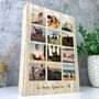 Personalised Freestanding Twelve Photo Grid Giant Wooden Block 21cm X 15cm Portrait, thumbnail 4 of 7