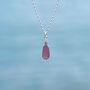 Cornish Sea Glass Pendant Rare Dark Purple, thumbnail 3 of 6