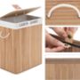 100 L Bamboo Laundry Basket With Two Compartments, thumbnail 6 of 6