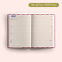 2027 Diary | A5 Hardcover Week To View | Pink And Red, thumbnail 6 of 8