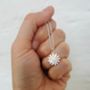 Aster Flower Pendant Necklace In Silver And 18ct Gold, thumbnail 1 of 7