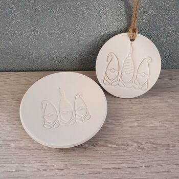 Gnome Design Trinket Dish And Clay Tag Gift Set, 3 of 5