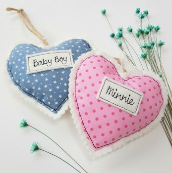 Personalised Hanging Heart Decoration By Honeypips | notonthehighstreet.com