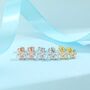 Tiny Forget Me Not Flower Cz Stud Earrings, thumbnail 1 of 12