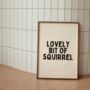 Bit Of Squirrel Wall Pint | Black And Cream, thumbnail 3 of 3