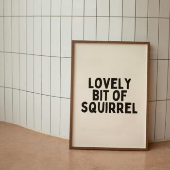 Bit Of Squirrel Wall Pint | Black And Cream, 3 of 3