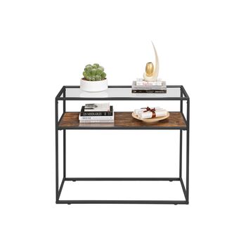 Glass Tabletop Console Table Side Table, 4 of 7