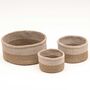 Chali: Charcoal And Sand Duo Colour Block Woven Basket, thumbnail 2 of 9