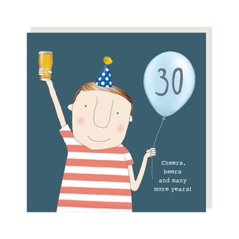 30th Birthday Card For Him Boy 30 Cheers, 2 of 2