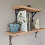Reclaimed Wooden Shelf With Penny End Metal Brackets, thumbnail 2 of 6