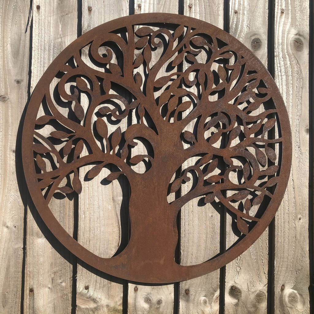 Metal Tree Of Life Garden Wall Sign Fence Decoration, 1 of 8