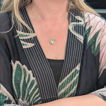 The Duo Dalmatian Jasper Necklace, Silver, 2 of 10