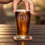 Personalised Best Dad Ever Beer Glass, thumbnail 1 of 2