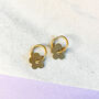 Retro Daisy Flower Hoop Earrings, thumbnail 2 of 2