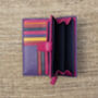 Berry And Multicolour Womans Leather Purse Wallet Rfid, thumbnail 11 of 12
