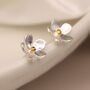 Sterling Silver Forget Me Not Flower Stud Earrings, thumbnail 6 of 11