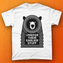 Funny Muso Bear Music Adult Men's T Shirt, thumbnail 4 of 7