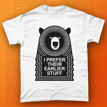 Funny Muso Bear Music Adult Men's T Shirt, 4 of 7