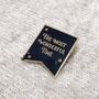 The Most Wonderful Time Red Enamel Pin Badge, thumbnail 10 of 11