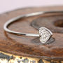 Sterling Silver Diamantè Heart Bracelet, thumbnail 8 of 9