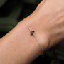 February Amethyst Birthstone Sterling Silver Bracelet, thumbnail 1 of 3