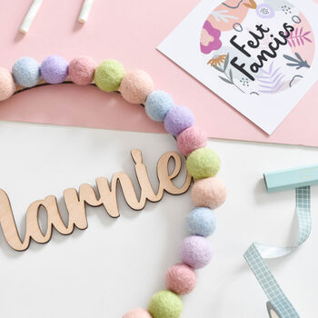 Personalised Name Hoop Wreath, 3 of 6