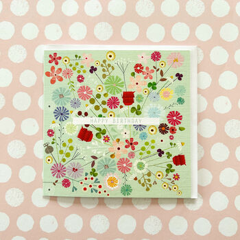 Floral Explosion Birthday Card, 4 of 5