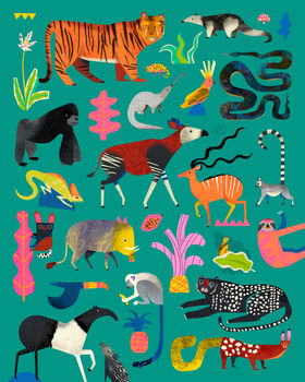 Jungle Animals Fine Art Print, 2 of 5