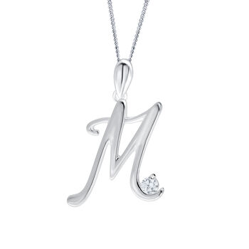 Alphabet Initial Necklaces In Sterling Silver, 10 of 11